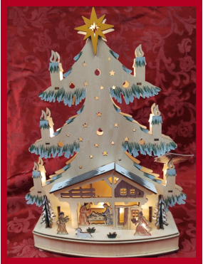 Lighted Nativity Tree